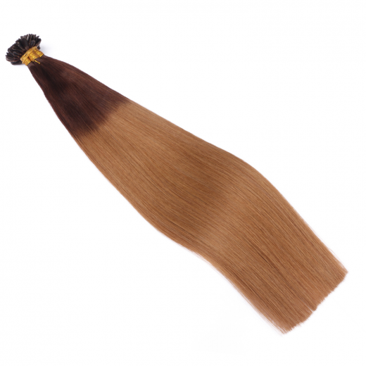 25 x Keratin Bonding Hair Extensions - 6/27 Ombre - 100% Echthaar - NOVON EXTENTIONS