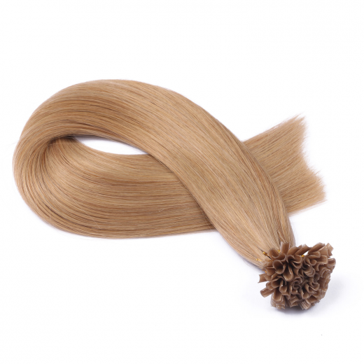 25 x Keratin Bonding Hair Extensions - 16 Hellblond natur - 100% Echthaar - NOVON EXTENTIONS 50 cm - 1 g