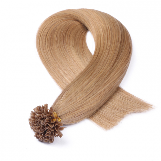 25 x Keratin Bonding Hair Extensions - 16 Hellblond natur - 120% Echthaar - NOVON EXTENTIONS 50 cm - 0,5 g