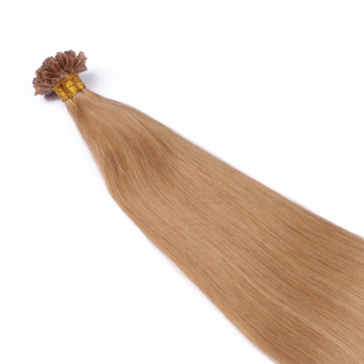 25 x Keratin Bonding Hair Extensions - 19 Mittelgoldblond - 100% Echthaar - NOVON EXTENTIONS 70 cm - 1 g