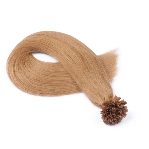 25 x Keratin Bonding Hair Extensions - 19 Mittelgoldblond - 100% Echthaar - NOVON EXTENTIONS 60 cm - 0,5 g