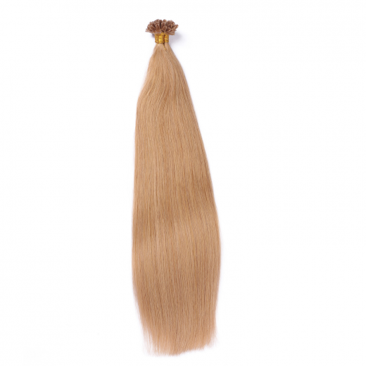 25 x Keratin Bonding Hair Extensions - 19 Mittelgoldblond - 120% Echthaar - NOVON EXTENTIONS 60 cm - 0,5 g