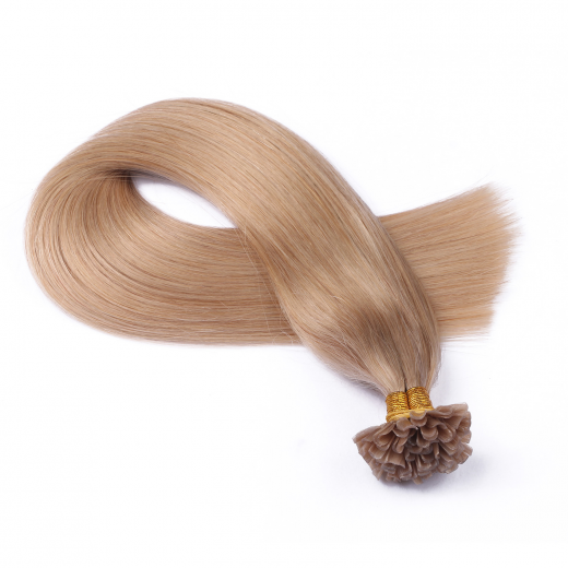 25 x Keratin Bonding Hair Extensions - 101 Mittelblondasch - 120% Echthaar - NOVON EXTENTIONS 50 cm - 0,5 g