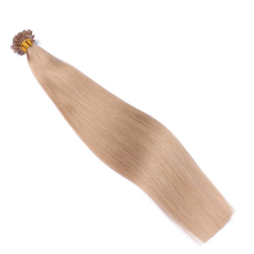 25 x Keratin Bonding Hair Extensions - 101 Mittelblondasch - 120% Echthaar - NOVON EXTENTIONS 50 cm - 0,5 g