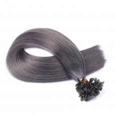 25 x Keratin Bonding Hair Extensions - Darkgrey - 120%...