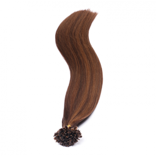 25 x Keratin Bonding Hair Extensions - 4/30 Gestrhnt - 100% Echthaar - NOVON EXTENTIONS 50 cm - 1 g