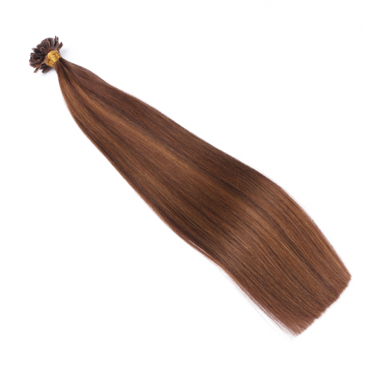 25 x Keratin Bonding Hair Extensions - 4/30 Gestr�hnt - 120% Echthaar - NOVON EXTENTIONS 60 cm - 1 g