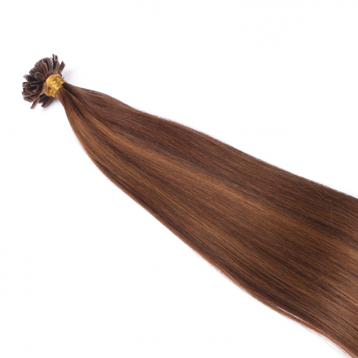 25 x Keratin Bonding Hair Extensions - 4/30 Gestr�hnt - 120% Echthaar - NOVON EXTENTIONS 50 cm - 0,5 g