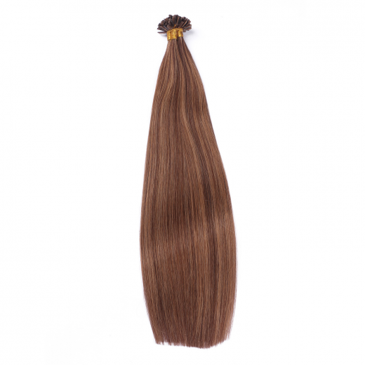 25 x Keratin Bonding Hair Extensions - 6/12 Gestr�hnt - 120% Echthaar - NOVON EXTENTIONS 40 cm - 1 g