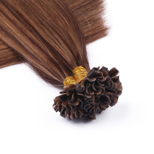 25 x Keratin Bonding Hair Extensions - 6/12 Gestr�hnt - 120% Echthaar - NOVON EXTENTIONS 50 cm - 0,5 g