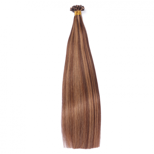 25 x Keratin Bonding Hair Extensions - 6/27 Gestrhnt - 100% Echthaar - NOVON EXTENTIONS 60 cm - 1 g