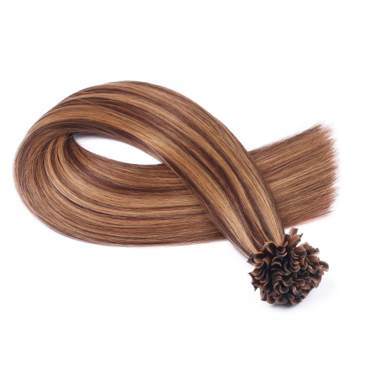 25 x Keratin Bonding Hair Extensions - 6/27 Gestr�hnt - 120% Echthaar - NOVON EXTENTIONS 40 cm - 0,5 g