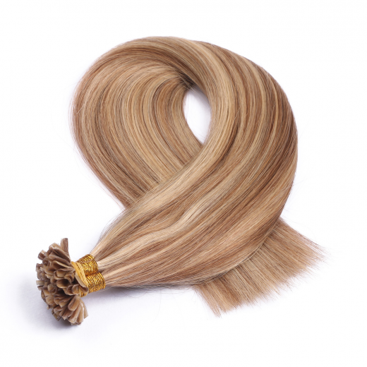 25 x Keratin Bonding Hair Extensions - 18/24 Gestrhnt - 100% Echthaar - NOVON EXTENTIONS 60 cm - 1 g