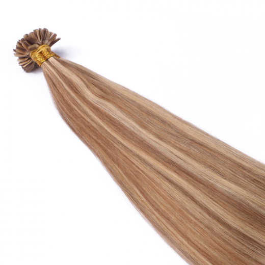 25 x Keratin Bonding Hair Extensions - 18/24 Gestrhnt - 100% Echthaar - NOVON EXTENTIONS 60 cm - 1 g