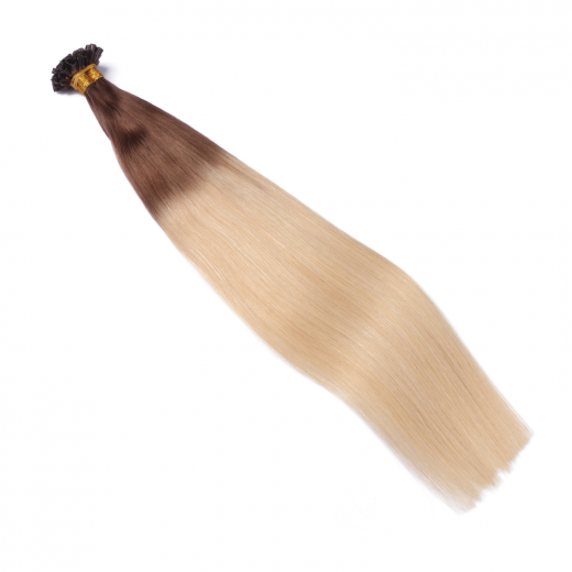 25 x Keratin Bonding Hair Extensions - 17/20 Ombre - 120% Echthaar - NOVON EXTENTIONS 50 cm - 1 g