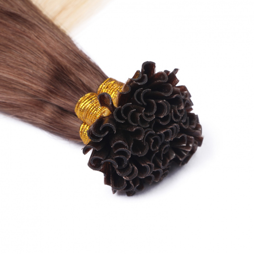 25 x Keratin Bonding Hair Extensions - 17/20 Ombre - 100% Echthaar - NOVON EXTENTIONS 60 cm - 0,5 g