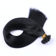 25 x Keratin Bonding Hair Extensions - 1 Schwarz 100%...