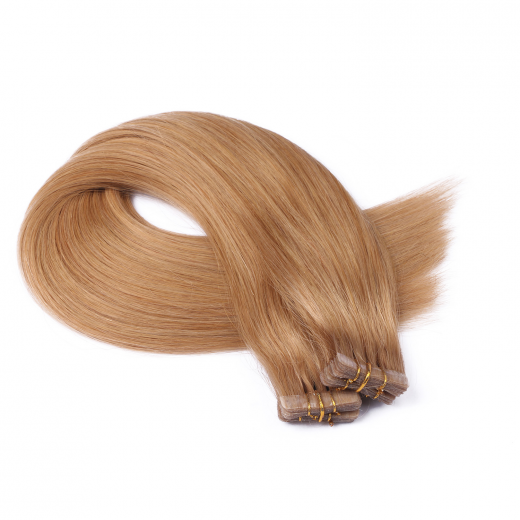 Tape Extensions #19 Mittelgoldblond &ndash; 100 % Echthaar