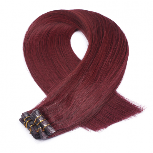 Tape Extensions #99 Hellbraun-violett-mahagoni &ndash; 100 % Echthaar