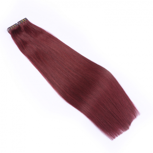 Tape Extensions #99 Hellbraun-violett-mahagoni &ndash; 100 % Echthaar