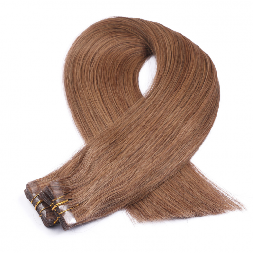 Tape Extensions #7 Mittelnaturblond &ndash; 100 % Echthaar