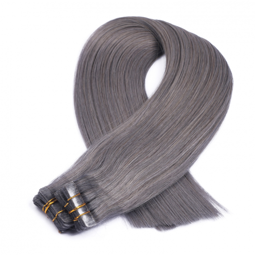 10 x Tape In - Darkgrey - Hair Extensions - 2,5g - NOVON EXTENTIONS 40 cm