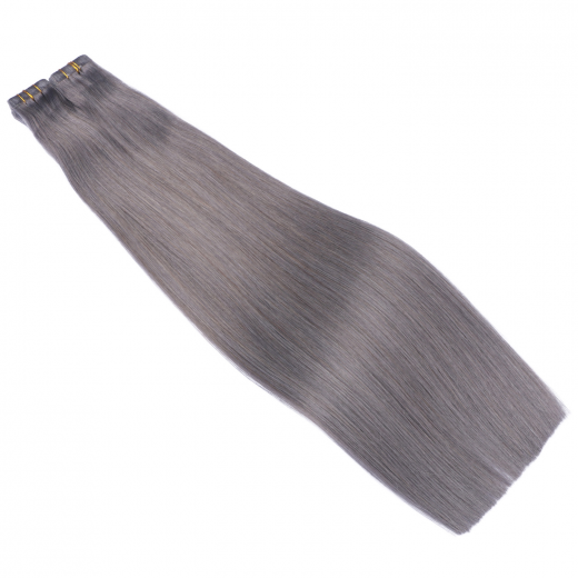 10 x Tape In - Darkgrey - Hair Extensions - 2,5g - NOVON EXTENTIONS 60 cm