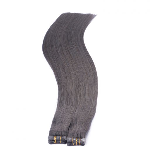 10 x Tape In - Darkgrey - Hair Extensions - 2,5g - NOVON EXTENTIONS 60 cm