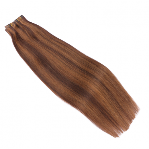 10 x Tape In - 4/30 Gestrhnt - Hair Extensions - 2,5g - NOVON EXTENTIONS 60 cm