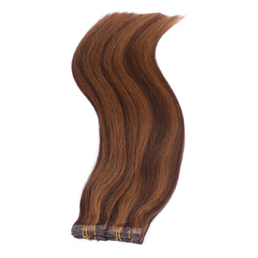 10 x Tape In - 4/30 Gestrhnt - Hair Extensions - 2,5g - NOVON EXTENTIONS 60 cm