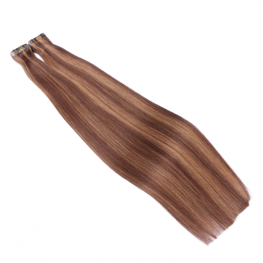10 x Tape In - 6/12 Gestrhnt - Hair Extensions - 2,5g - NOVON EXTENTIONS 50 cm