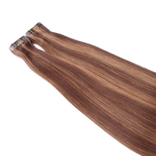 10 x Tape In - 6/12 Gestrhnt - Hair Extensions - 2,5g - NOVON EXTENTIONS 50 cm