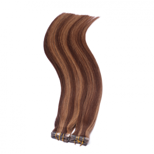 10 x Tape In - 6/12 Gestrhnt - Hair Extensions - 2,5g - NOVON EXTENTIONS 50 cm