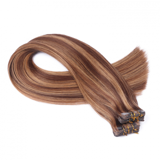 10 x Tape In - 6/27 Gestrhnt - Hair Extensions - 2,5g - NOVON EXTENTIONS 70 cm