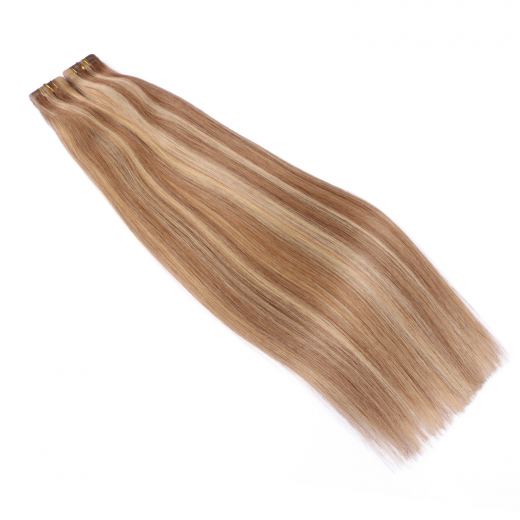 10 x Tape In - 18/24 Gestrhnt - Hair Extensions - 2,5g - NOVON EXTENTIONS 60 cm