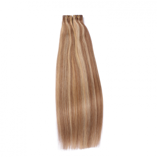 10 x Tape In - 18/24 Gestrhnt - Hair Extensions - 2,5g - NOVON EXTENTIONS 60 cm