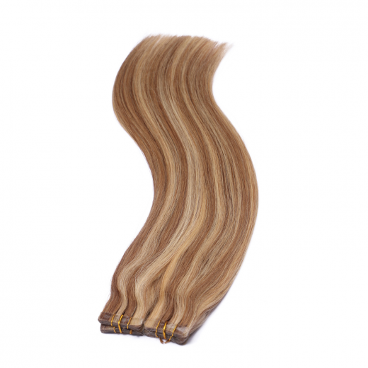 10 x Tape In - 18/24 Gestrhnt - Hair Extensions - 2,5g - NOVON EXTENTIONS 60 cm
