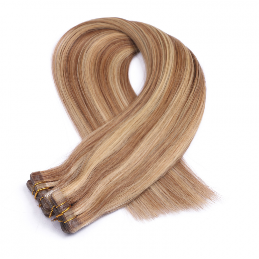 10 x Tape In - 18/24 Gestrhnt - Hair Extensions - 2,5g - NOVON EXTENTIONS 60 cm