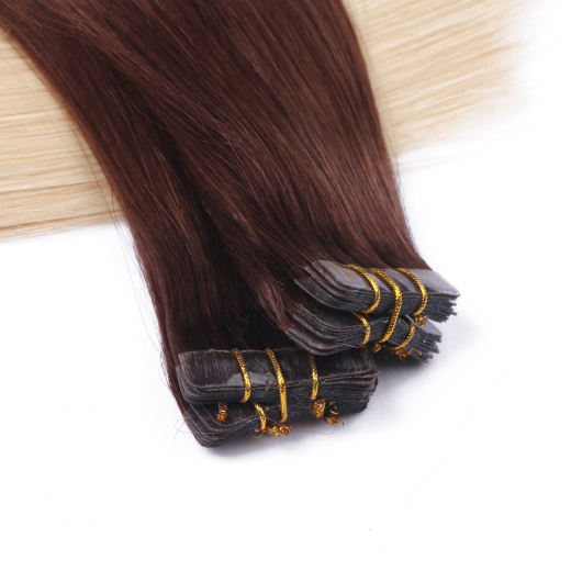10 x Tape In - 2/60 Ombre - Hair Extensions - 2,5g - NOVON EXTENTIONS 50 cm