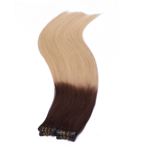 10 x Tape In - 2/60 Ombre - Hair Extensions - 2,5g - NOVON EXTENTIONS 50 cm