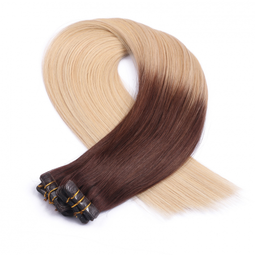 10 x Tape In - 2/60 Ombre - Hair Extensions - 2,5g - NOVON EXTENTIONS 50 cm