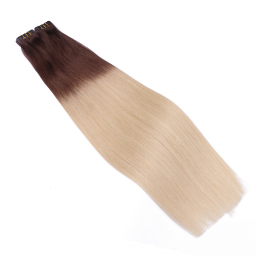 10 x Tape In - 2/60 Ombre - Hair Extensions - 2,5g - NOVON EXTENTIONS 70 cm