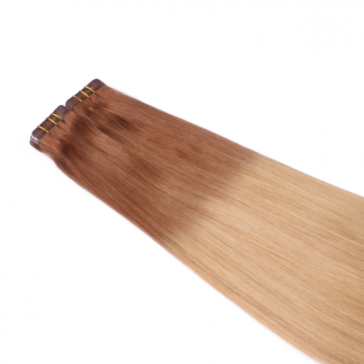 10 x Tape In - 12/26 Ombre - Hair Extensions - 2,5g - NOVON EXTENTIONS 60 cm