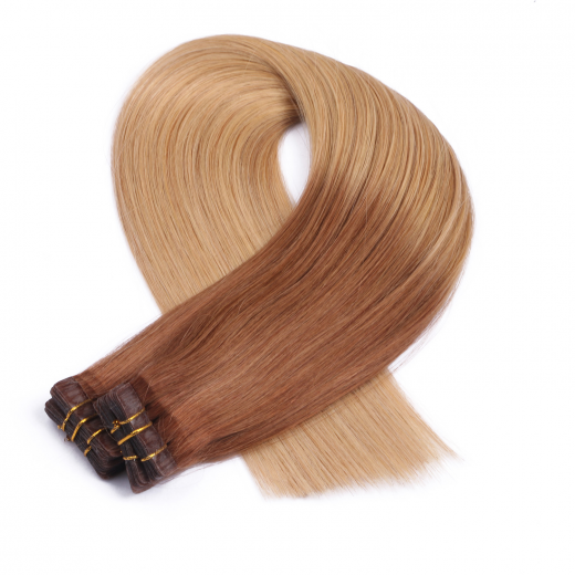10 x Tape In - 12/26 Ombre - Hair Extensions - 2,5g - NOVON EXTENTIONS 60 cm