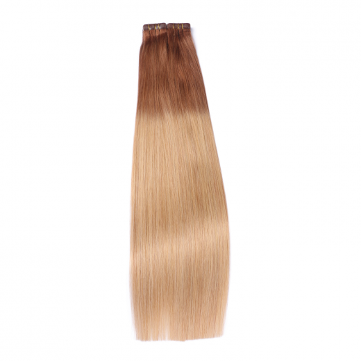 10 x Tape In - 12/26 Ombre - Hair Extensions - 2,5g - NOVON EXTENTIONS 60 cm