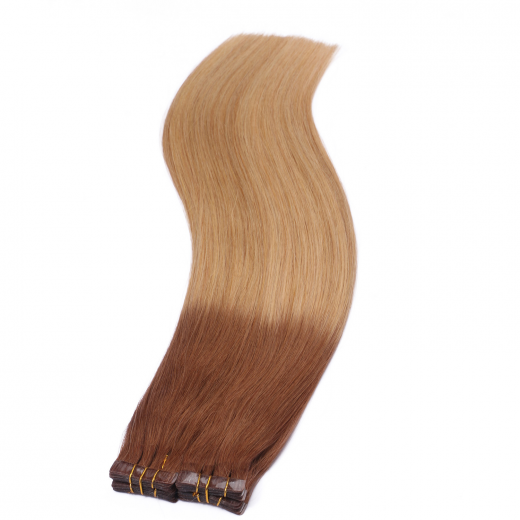 10 x Tape In - 12/26 Ombre - Hair Extensions - 2,5g - NOVON EXTENTIONS 60 cm