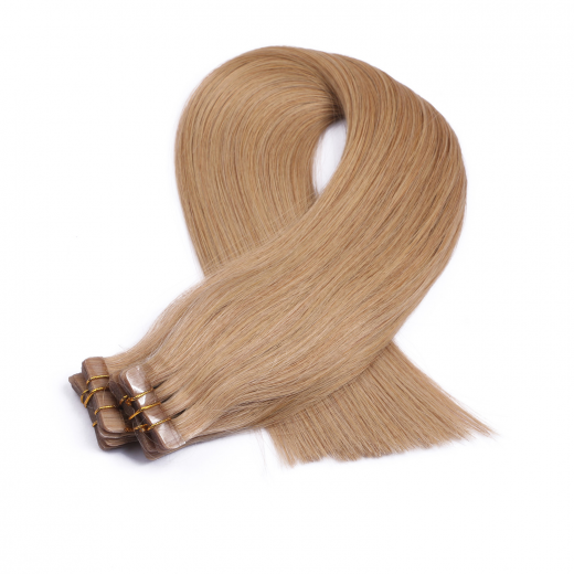 10 x Tape In - 16 Hellblond Natur - Hair Extensions - 2,5g - NOVON EXTENTIONS 70 cm
