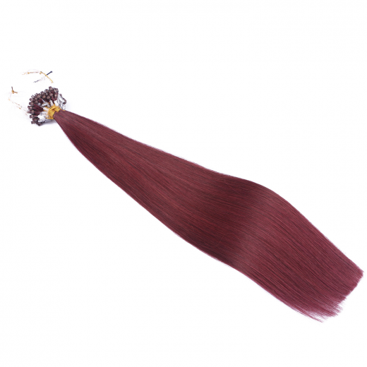 Microring Extensions #99 Hellbraun-Violett-Mahagoni &ndash; 100 % Echthaar
