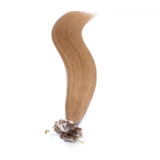Microring Extensions #19 Mittelgoldblond &ndash; 100 % Echthaar