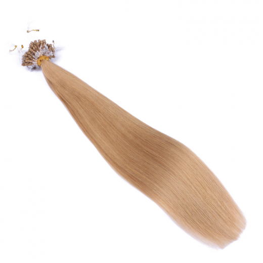 25 x Micro Ring / Loop - 19 Mittelgoldblond - Hair Extensions 100% Echthaar - NOVON EXTENTIONS 50 cm - 1 g